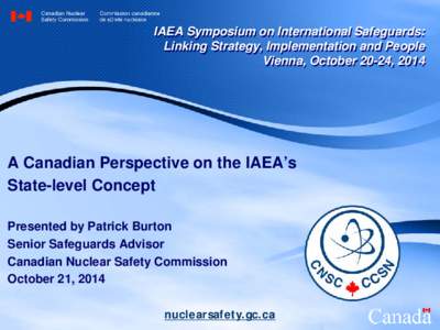 A Canadian Perspective on the IAEA’s State-level Concept