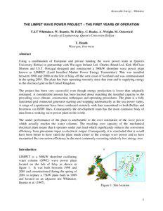 Renewable energy in Scotland / Turbines / Wave power / Wavegen / Wells turbine / Power station / Energy technology / Electric generator / Electricity generation / Energy / Technology / Energy conversion