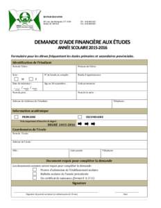 SECTEUR ÉDUCATION 265, boul. des Montagnais, C.P[removed]Uashat, QC G4R 4L9 Tél. : ([removed]Fax.: ([removed]