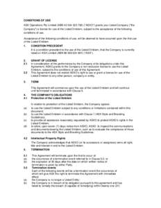 Listed Emblem Conditions of Use - Australian Securities Exchange - ASX