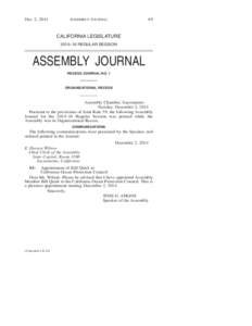 Dec. 2, 2014  ASSEMBLY JOURNAL 69