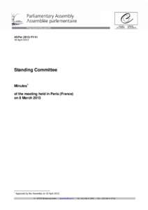 AS/Per[removed]PV[removed]April 2013 Standing Committee  Minutes1