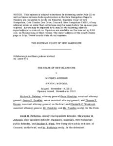 NOTICE: This opinion is subject to motions for rehearing under Rule 22 as well as formal revision before publication in the New Hampshire Reports. Readers are requested to notify the Reporter, Supreme Court of New