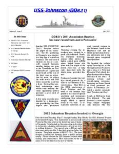 July[removed]Volume 3, Issue 2 In this issue  DD-821’s 2011 Association
