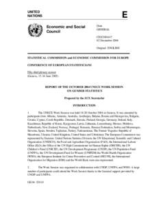 UNITED NATIONS E Economic and Social Council