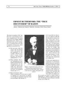 Chemical elements / Radioactivity / Fellows of the Royal Society / Nuclear physics / Carcinogens / Friedrich Ernst Dorn / Radium / Radon / Frederick Soddy / Chemistry / Matter / Physics