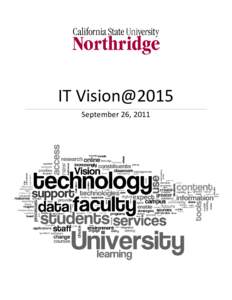 IT Vision@2015, September 26, 2011