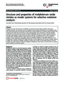 Heterogeneous catalysis / Molybdenum / Transition metal oxo complex / Catalysis / NOx / Boron nitride / Nitrogen / Cluster chemistry / Ammonia / Chemistry / Matter / Oxides
