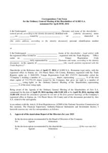 280314_Correspondence  vote Form OGSM Alro April 29, 2014