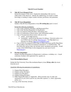 Microsoft Word - Title III Travel Checklist.doc