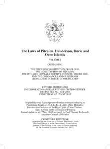 Polynesia / Ordinance / R (Bancoult) v Secretary of State for Foreign and Commonwealth Affairs / Case law / Knowledge / Outline of the Pitcairn Islands / Politics of the Pitcairn Islands / Law / Mutiny on the Bounty / Pitcairn Islands