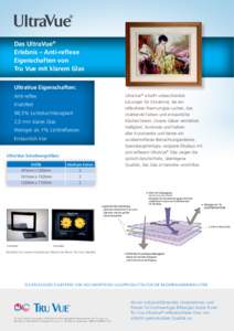 Das UltraVue® Erlebnis – Anti-reflexe Eigenschaften von Tru Vue mit klarem Glas UltraVue Eigenschaften: Anti-reflex