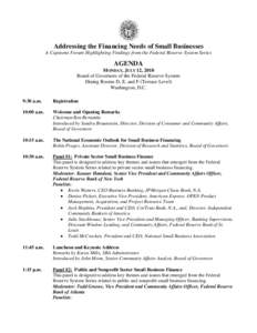 Small Business Conference Agenda
