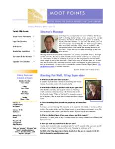 Moot Points law library newsletter, Jan/Feb 2011