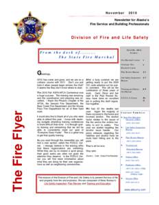 NovemberNewsletter for Alaska’s Fire Service and Building Professionals