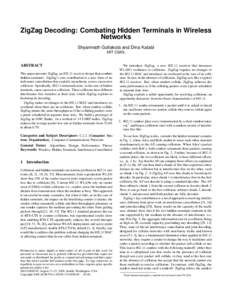 Information theory / Technology / Information / Coding theory / IEEE 802.11 / Throughput / Packet loss / Network coding / Channel / Network performance / Telecommunications engineering / Wireless networking