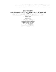 Microsoft Word - City of Knoxville South Waterfront Standard Assessment Work Plan 30jul09.doc