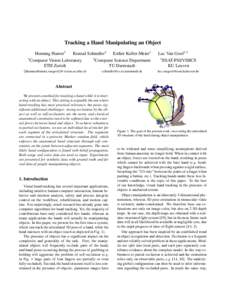 Tracking a Hand Manipulating an Object Henning Hamer1 1 Konrad Schindler2