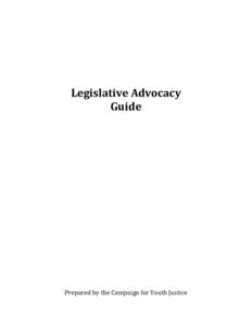 Legislative Advocacy Guide Prepared by the Campaign for Youth Justice  Table of Contents