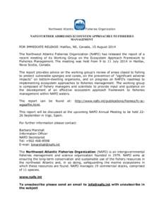 Fish / Fisheries management / Fishery / Fisheries / Coordinating Working Party on Fishery Statistics / Fishery Resources Monitoring System / Fishing / Northwest Atlantic Fisheries Organization / Fisheries science