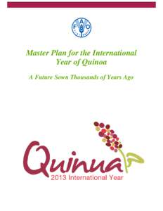 Master Plan for the International Year of Quinoa