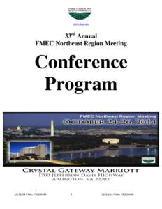 www.fmec.net  33rd Annual FMEC Northeast Region Meeting  Conference