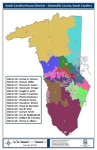 South Carolina House Districts - Greenville County, South Carolina 176 £ ¤ 25