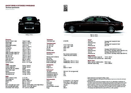 GHOST SERIES II EXTENDED WHEELBASE Technical specification World Version 1948 mm[removed]in