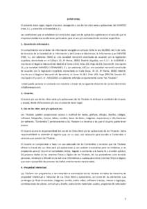 AVISO LEGAL El presente Aviso Legal, regula el acceso, navegación y uso de los sitios web y aplicaciones de EVENTOS OME, S.L. y EVENTOS E-COMMERCE, S.L. Las condiciones que se establecen en este Aviso Legal son de aplic