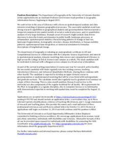 Microsoft Word - GIS Spatiotemporal Faculty Position Ad.docx
