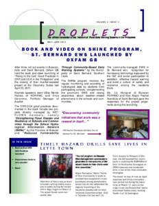 VOLUME 1, ISSUE 1  D R O P L E T S The official newsletter of the Network of Flood Early Warning Systems in the Philippines