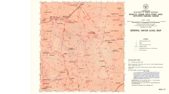 Linthorpe-Darling Downs Basaltic Scrub Study Area Water Level Map