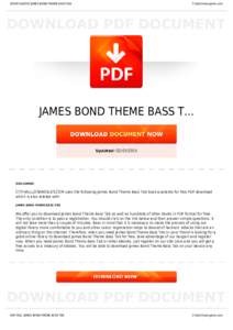 BOOKS ABOUT JAMES BOND THEME BASS TAB  Cityhalllosangeles.com JAMES BOND THEME BASS T...