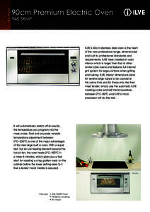 Built-in OVENS  90cm Premium Electric Oven 948 SXMP  ILVE’s 90cm stainless steel oven is the heart