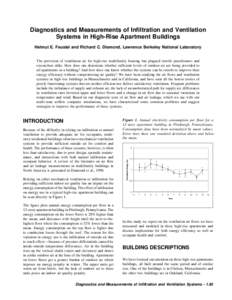 Diagnostics and Measurements of Infiltration and Ventilation Systems in High-Rise Apartment Buildings