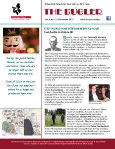 A Quarterly Newsletter from the Last Post Fund  THE BUGLER Vol. 4, No. 1 — December[removed]www.lastpostfund.ca