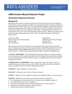 Microsoft Word - ARRA Invasive Mussel Detection Project Reporting_REV12 _3_.doc