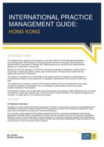 International Practice Management Guide - Hong Kong