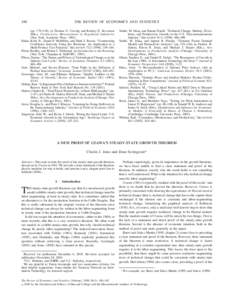 Economic theories / Fellows of the Econometric Society / Neoclassical growth model / Daron Acemoğlu / Steady state economy / Productivity / Distribution / Yield curve / Endogenous growth theory / Economic growth / Economics / Macroeconomics