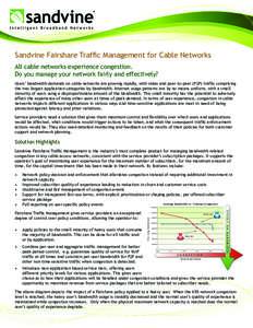 Network performance / Computing / Digital cable / Teletraffic / Technology / Network management / Deep packet inspection / Sandvine / Broadband / DOCSIS / Quality of service / Internet access