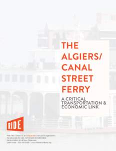 The Algiers/ Canal Street Ferry