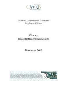 OCWP Climate Issues and Recommendations