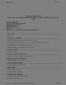 East St. Louis School District 189 Financial Oversight Panel meeting agenda - April[removed]