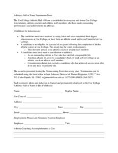 Microsoft Word - Athletics Hall of Fame Nomination Form