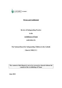 Private and Confidential  Review of Safeguarding Practice in the Archdiocese of Tuam undertaken by