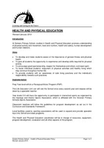 Physical / Health / Personal life / Human behavior / American Alliance for Health /  Physical Education /  Recreation and Dance / Health education / Sports science / Exercise / Physical education