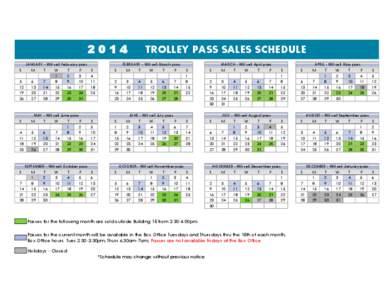 2014 JANUARY - Will sell February pass S