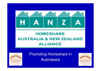 Promoting Homeshare in Australasia Younger Persons HOMESHARE YPH