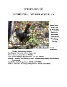 Microsoft Word - Spruce Grouse Final Plan March[removed]doc