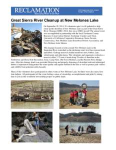 Great Sierra River Cleanup 2014 New Melones Lake